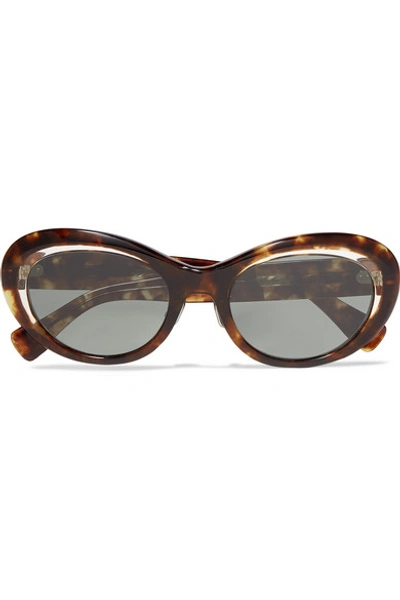 Eyevan 7285 Round-frame Tortoiseshell Acetate Sunglasses