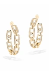 Messika Small Move Link Diamond Hoop Earrings In Yellow Gold