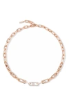 Messika Move Link Diamond Necklace In Pink Gold