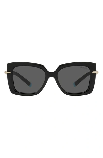 Tiffany & Co 53mm Butterfly Sunglasses In Black