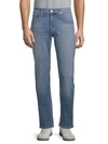 Hudson Lightly Distressed Straight Leg Jeans In Tagus