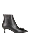 Ovye' By Cristina Lucchi Woman Ankle Boots Black Size 7 Soft Leather