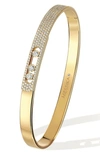 Messika Move Noa Pavé Diamond Bangle In Yellow Gold