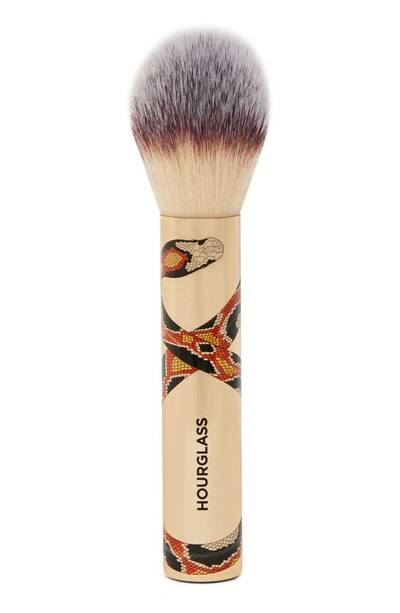 Hourglass Veil Snake Print Travel Size Powder Brush In White