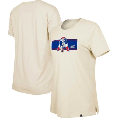 New Era Tan New England Patriots Third Down Historic T-shirt In Cream