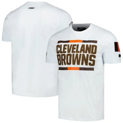 Pro Standard White Cleveland Browns New Legacy Helmet T-shirt