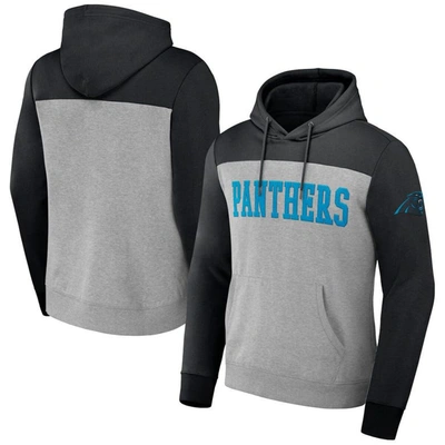 Nfl X Darius Rucker Collection By Fanatics Heather Gray Carolina Panthers Color Blocked Pullover Hoo