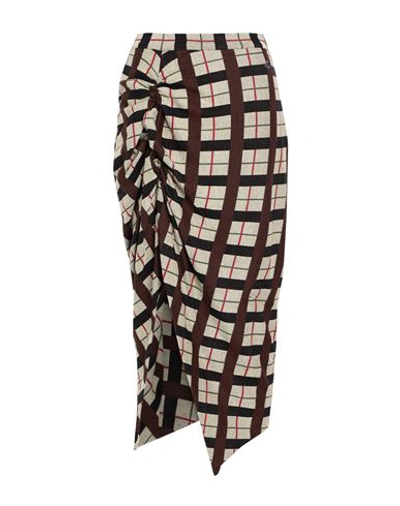 Vivienne Westwood Woman Midi Skirt Brown Size L Organic Cotton