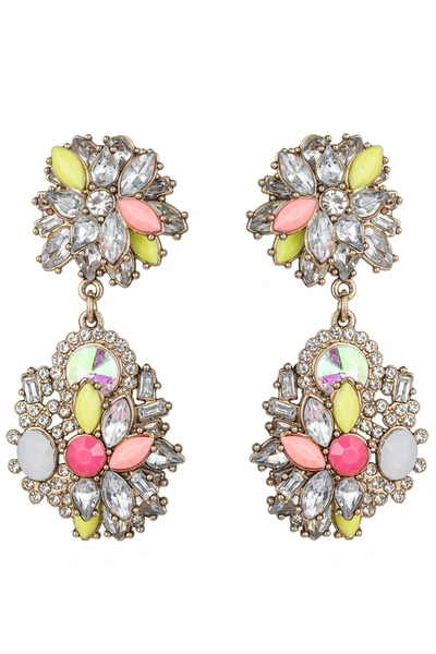 Eye Candy La Art Gala Ivy Pink Earrings In Gold