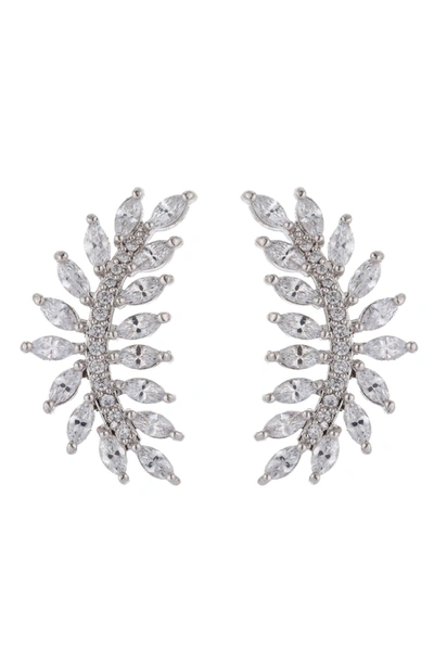 Eye Candy La Romana Ear Climber In Silver