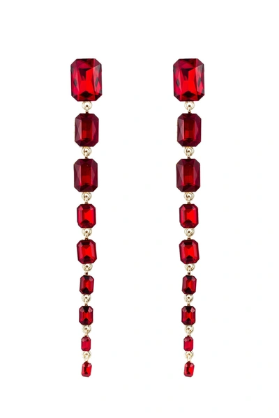 Eye Candy La Raina Earrings In Red