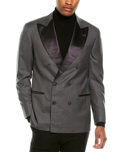 Brunello Cucinelli Wool & Silk-blend Tuxedo Jacket In Multi