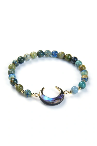 Eye Candy La Crescent Moon Bracelet In Blue