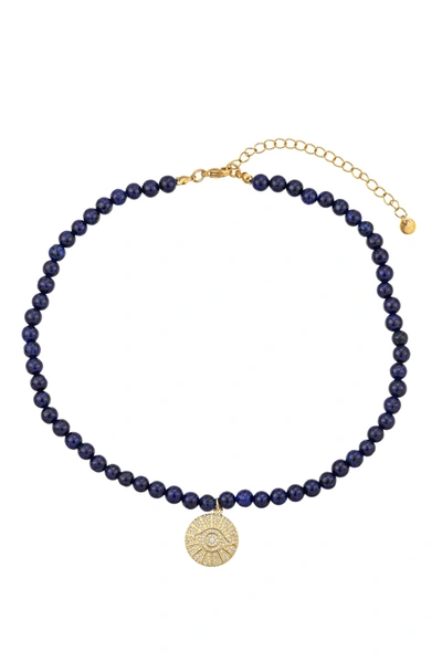 Eye Candy La Gabriela Evil Eye Necklace In Gold