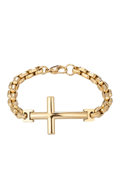 Eye Candy La Graham Cross Bracelet In Gold