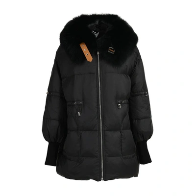 Wanan Touch Lunas Black Jacket With Fox Fur