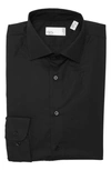 Nordstrom Rack Traditional Fit Button-up Dress Shirt In Black Rock