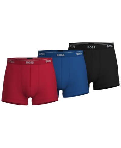 Hugo Boss Boss By  Men's 3-pk. Power Stretch Assorted Color Solid Boxer Briefs In Misc