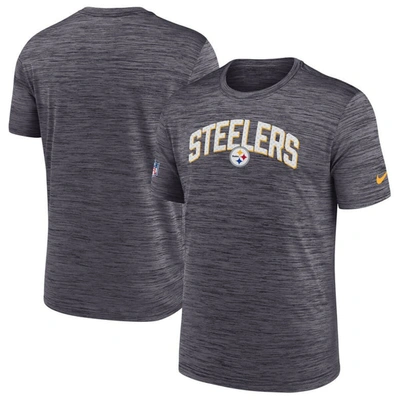 Nike Black Pittsburgh Steelers Sideline Velocity Athletic Stack Performance T-shirt