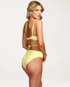 Ramy Brook Ivo Ruched Bikini Bottom In Pineapple