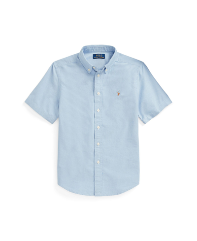 Polo Ralph Lauren Kids' Big Boys Cotton Oxford Short-sleeve Shirt In Bsr Blue