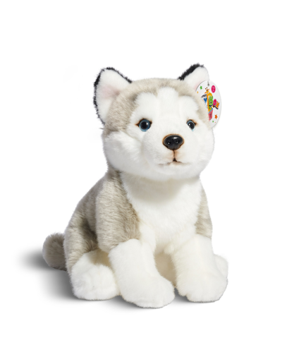 Geoffrey's Toy Box Kids' 10" Plush Puppy Floppy Husky, Created For Macy's In Gray