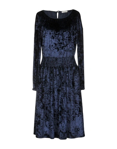 Motel Knee-length Dress In Dark Blue