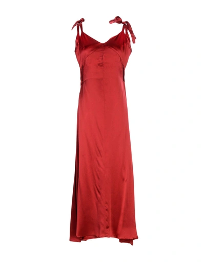 Reformation Long Dress In Red