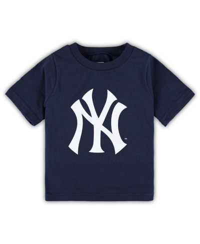 Outerstuff Babies' Infant Boys And Girls Navy New York Yankees Team Crew Primary Logo T-shirt