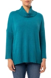 Cyrus Cowl Neck Pullover Sweater In Mallard Heather
