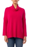Cyrus Cowl Neck Pullover Sweater In Persian Pink