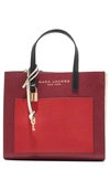 Marc Jacobs Mini Grind Colorblock Leather Tote Bag In Pomegranate Multi