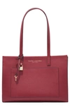 Marc Jacobs Leather Work Tote Bag In Pomegranate