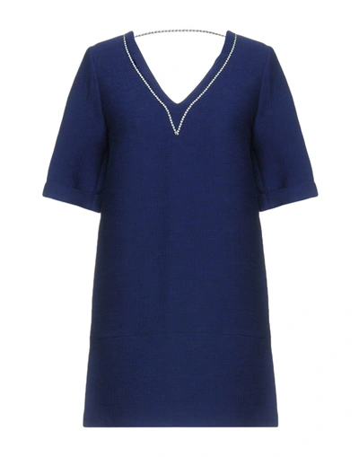 Maje Short Dress In Dark Blue