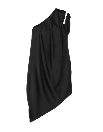 Halston Short Dress In Black