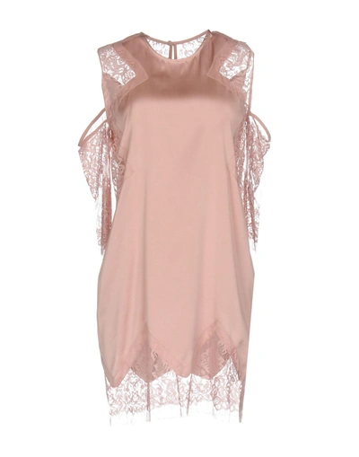 Michelle Mason Short Dress In Pastel Pink
