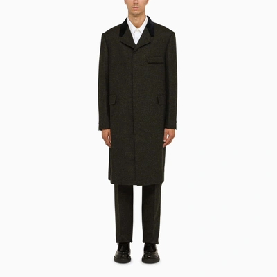 Thom Browne Green Wool Coat