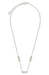 Sterling Forever Pavati Opal Necklace In Silver