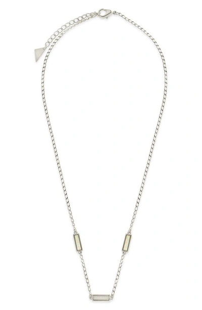 Sterling Forever Pavati Opal Necklace In Silver