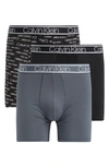 Calvin Klein Boxer Briefs In Koo Black/ Lucen