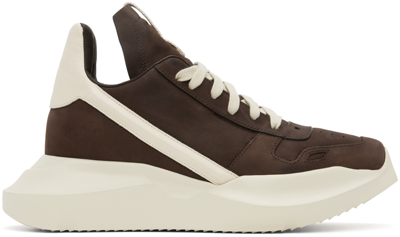 Rick Owens Brown Geth Trainers