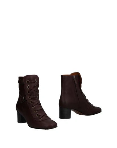Chloé Ankle Boots In Deep Purple