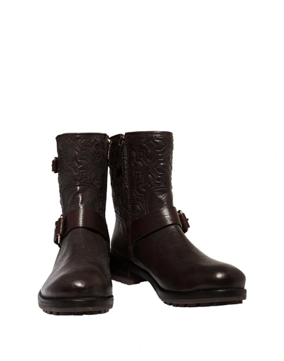 Tory Burch Ankle Boot In Dark Brown