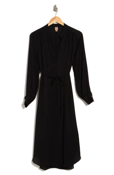 Hugo Boss Dibanora Long Sleeve Midi Dress In Black