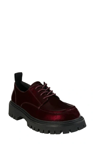 Good Choice New York Drew Platform Derby In Burgundy