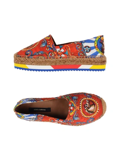 Dolce & Gabbana★RED COTTON ESPADRILLAS DOLCE&GABBANA | Red Women's Espadrilles | YOOX