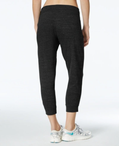 Nike Gym Vintage Cropped Jogger Trousers In Black/sail