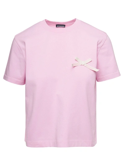 Jacquemus Le Tshirt Noeud In Pink