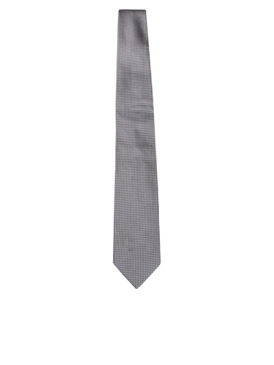 Tom Ford Micro-pattern Light Grey Tie