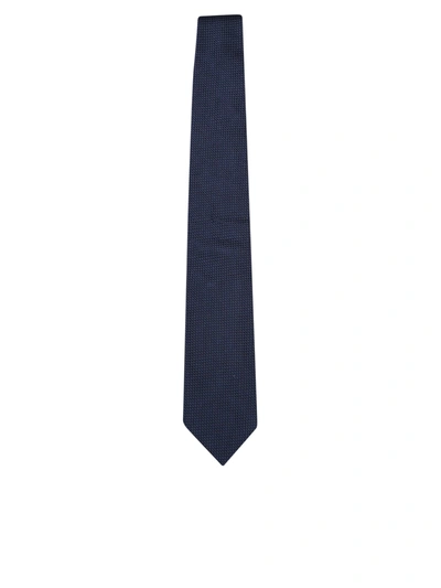 Tom Ford Micro-pattern Blue Tie